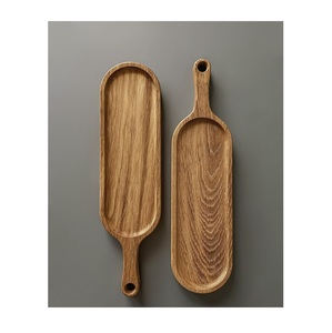 Plateau de service rustique en bois fait main, plateau de cuisine naturel pour les collations, les fruits, le pain, le fromage, les desserts et les apéritifs - Product Image 1