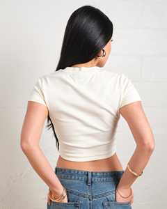 Camiseta Corta Acanalada Premium para Mujer, Ajuste Delgado, Estilo Urbano Casual, Tejido Elástico, Top de Verano, Proveedor Mayorista - Product Image 5