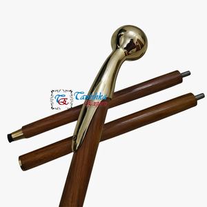 Designer Brass Hame Handle Nautical <b>Walking</b> <b>Stick</b> Collectible Hiking Camping Wooden Cane <b>Walking</b> <b>Sticks</b> For <b>Men</b> Gift - Product Image 1