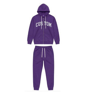 2 Piece Oversized <b>Hoodie</b> Sweatsuit Matching Lounge Track Suit, Casual Comfy Sweat Set, Custom Logo, Color, Size, Screen Printing - Product Image 3