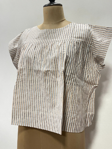 Hand Block Printed Cotton <b>Boho</b> <b>Shirt</b> Lightweight Top Women Short Tops Casual tops Sleeveless - Product Image 2