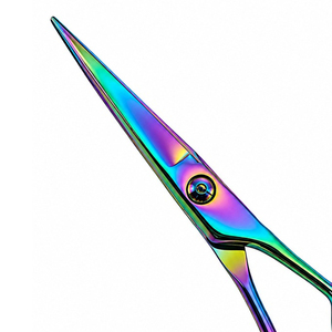 Top Sale Titanium Coated Hair Cutting Scissors Stainless Steel Barber Hairdressing <b>Shears</b> Salon Tool - Product Image 5