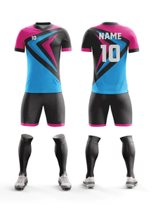 Ensemble de maillot et short de football pour hommes, tissu en maille respirant à séchage rapide, pour entraînement d'équipe, matchs en plein air - Product Image 6