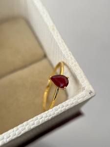 Anillo Excepcional de Rubí Rojo Natural, Rubí de Mozambique, Plata de Ley 925, Chapado en Oro de 14K, para Compromiso o Propuesta de Matrimonio - Product Image 2