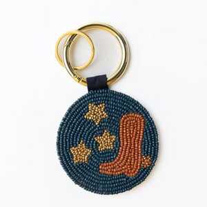Luxury New Design Multi-Color Beaded Woven Eco-Friendly Lightweight Keychain Trendy Bag Accessory <b>Key</b> Fob with Classic Style - Product Image 1