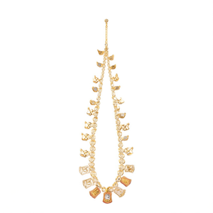 Laxmi Long Haram Fashion Jewelry Set with Oxidized Polish Alloy with Gold Plating Casual Style Made in India - Product Image 2