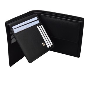 Minimalist <b>Men's</b> Genuine Leather Trifold <b>Wallet</b> Multi-Card Holder Short Length Fold Closure - Product Image 4
