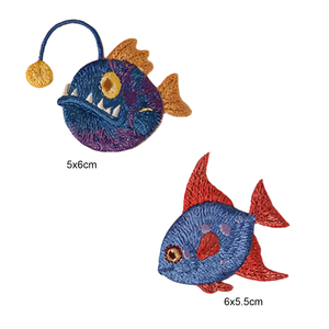 Patchs thermocollants brodés sur toile, motifs poissons tropicaux colorés, appliques animaux marins pour vêtements, sacs, chapeaux, décoration DIY - Product Image 3