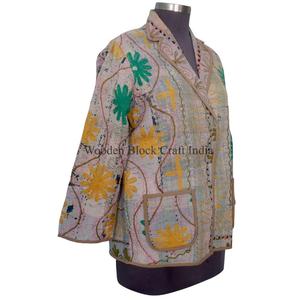 Veste Kantha tricotée ethnique été/hiver printemps, respirante, séchage rapide, écologique, vintage, décontractée pour les sorties - Product Image 4