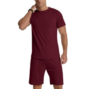 Men's Summer Matching Shorts Tracksuit <b>Set</b> Breathable Casual Cotton Polyester Relaxed Fit Custom Logo Available Custom Colors - Product Image 4
