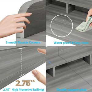 Alfombrillas Antideslizantes de Doble Capa de 54 Pulgadas de Ancho x 27.5 Pulgadas de Profundidad para Lavadora y Secadora, Revestimiento Superior de Doble Estante de Madera, Escurridor de Bordes - Product Image 4