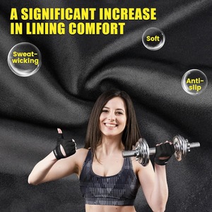 6mm Padded Workout Gloves <b>Half</b> Finger Microfiber Anti <b>Slip</b> Palm Grip Gym Weightlifting Training Gloves For Men Women Fitness - Product Image 5