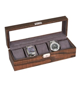 Boîte d'affichage de montre de luxe pour hommes Organisateur en cuir spécialisé avec housses et étuis pour dragonne - Product Image 1