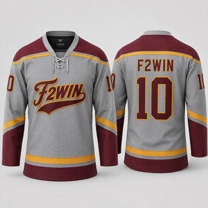 เสื้อฮอกกี้น้ำแข็ง F2WIN แบบยูนิเซ็กซ์ แขนยาว ระบายอากาศได้ดี ซับเหงื่อ สายรัดปรับได้ ทรงปกติ สำหรับผู้ใหญ่ ทีม - Product Image 1