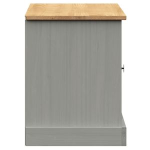 Scarpiera "x 13.8" x 17.7 "panca scarpe in legno massello 41.7 legno grigio VIGO - Product Image 6