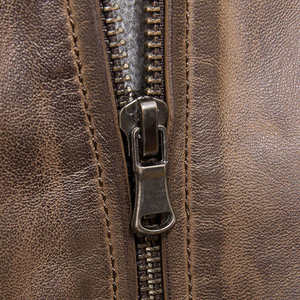 Veste en cuir pour homme style streetwear OEM – Qualité supérieure, prix imbattable, veste d'hiver unie et tendance - Product Image 5