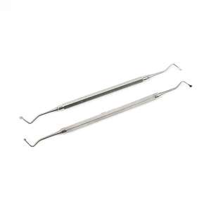 Lime dentaire professionnelle double face pour pose de résine composite, instrument à poignée moletée pour une base précise en chirurgie - Product Image 1