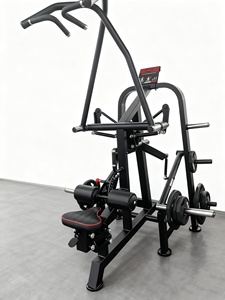 Máquina de remo con carga de placas <span class=keywords><strong>para</strong></span> ejercitar hombros, brazos <span class=keywords><strong>y</strong></span> músculos centrales, tipo Super Lat Pulldown <span class=keywords><strong>y</strong></span> Low Row Trainer - Product Image 2