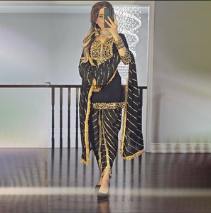 ชุดสูทปากีสถานสำหรับผู้หญิงชุดอินเดียแบบดั้งเดิมพร้อมกางเกงสไตล์ dhoti ชุดพิเศษ salwar kameez - Product Image 1