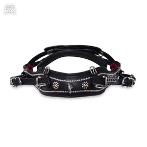 Custom Leather Horse Driving <b>Harness</b> Set Fancy Stud Star Concho French Collar Premium Fittings Single Driving <b>Harness</b> Ascot - Product Image 3