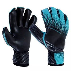 Red <b>Full</b> Finger Football Goalkeeper Gloves With Adjustable Wrist Strap Non <b>Slip</b> Breathable PU Material Unisex Sports Gear - Product Image 3