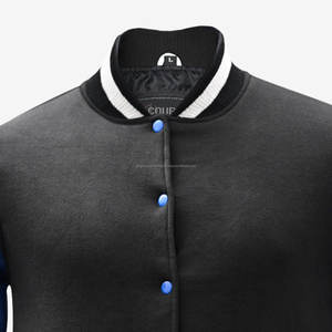 Veste universitaire réversible en cuir véritable et laine de haute qualité, col montant, personnalisable, best-seller pour hommes et femmes - Product Image 6