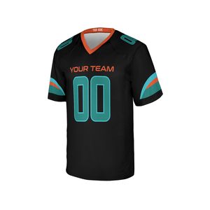 Custom Sublimated American Football Jersey <b>Men's</b> Short Sleeve V-Neck Moisture Wicking Team Name Number Printed All Seasons - Product Image 1