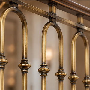 Antique Bronze Modern Retro Mix Staircase <b>Railings</b> For Luxury Vintage Style Hotels Villas Home Decoration And Malls - Product Image 2
