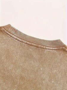 Men's Oversized Solid Color Washed Cotton TShirt <b>Short</b> <b>Sleeve</b> O-Neck Casual Jersey Blank Breathable Knitted Fit Soft and Comfort - Product Image 3