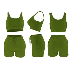 Ensemble de leggings de yoga taille haute pour femme, personnalisable, en promotion, sans couture, séchage rapide, respirant, extensible dans les quatre sens, couleur unie, sport et mode - Product Image 5