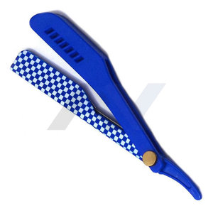 Wholesale Disposable Stainless Steel Straight Razor with Custom Logo <b>Plastic</b> Handle Safety Features for Barber Body Shave - Product Image 1