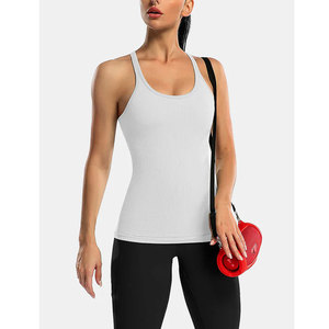 Débardeur de sport pour femme, anti-transpiration, sans manches, respirant, léger, séchage rapide, en coton - Product Image 3