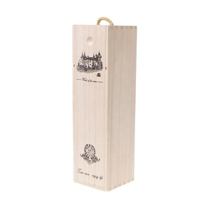 Caja de almacenamiento de vino de madera personalizada, botella de vino individual, embalaje de regalo, caja de juego de whisky de madera - Product Image 2