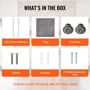 Set di Tavolo da Dardo in Legno Massello con Mobiletto e Tabellone Segnapunti, Accessori Inclusi, Elegante Arredamento per Soggiorno con Funzione E - Product Image 3