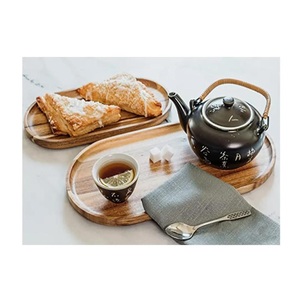 Plateaux de service carrés rustiques en bois modernes et mobiles pour la restauration et les événements, anniversaires et baptêmes (vente en gros) - Product Image 2