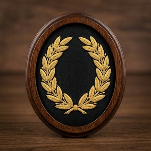Écusson brodé sur mesure en fil d'argent, fait main, pour badge de loge verte, insignes fraternels, uniforme de société, écusson de blazer - Product Image 5