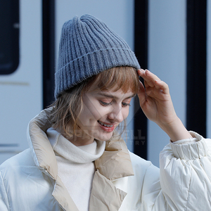 Gorro Unisex de Acrílico Blanco, Color Sólido, Tejido Acanalado, Diseño Cálido e Informal para Invierno, para Adultos, 56-58CM - Product Image 6