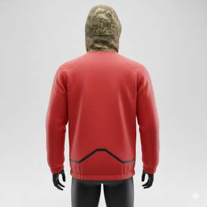 Veste en polaire chauffante pour homme, confortable et élégante, pour l'extérieur en hiver, avec col montant et tissu en toile - Product Image 3