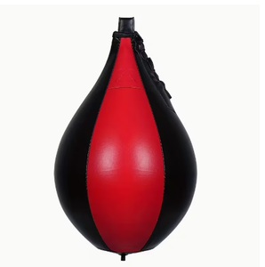 Balón de velocidad de PU rojo y negro de 30 cm de altura, equipo de entrenamiento duradero para práctica de boxeo - Product Image 4