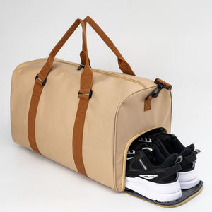 Sac de voyage en polyester grande capacité, tendance, avec fermeture éclair, imperméable, pour sport et gym, avec bandoulière et séparation humide/sec - Product Image 4