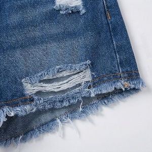 Shorts en jean taille haute pour femme, grande taille, respirants, écologiques, décontractés, coupe ajustée, motif estival, couleur personnalisable - Product Image 6