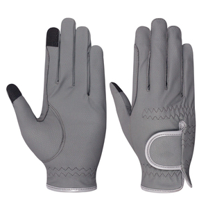 Leather Full <b>Finger</b> Riding Gloves Adjustable Wrist <b>Strap</b> Outdoor Summer Use Unisex Waterproof Touchscreen Compatible - Product Image 6