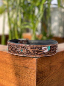 Nouveau véritable collier de chien en cuir usiné à la main pour le cou en cuir véritable vente chaude gravé rembourré collier de chien réglable pour animaux de compagnie - Product Image 3