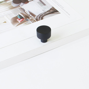 Custom Size Modern Minimalist Zinc Alloy Cylindrical Cabinetry <b>Handles</b> Matte Black <b>Knob</b> for Kitchen Bathroom <b>Furniture</b> - Product Image 4