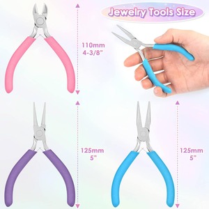 3-Piece Jewelry <b>Pliers</b> <b>Set</b> Needle Nose Round Nose <b>Pliers</b> with Wire Cutter for Jewelry Repair Wire Wrapping Beading Crafts - Product Image 5
