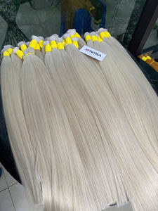 ราคาส่งผมปลอมจาก Nasa Hair แบบยกมัด ผมแท้ 100% VN Remy น้ำหนัก 100 กรัม สีอ่อน ซุปเปอร์ดับเบิ้ลดรอน 55 ซม. ผมตรงธรรมชาติ - Product Image 5