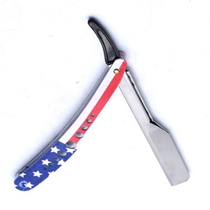 Hot Sale Barber <b>Straight</b> <b>Razor</b> Custom Flag Design Stainless Steel <b>Razor</b> Shaving <b>Razor</b> With Custom Logo Blade Changeable - Product Image 6