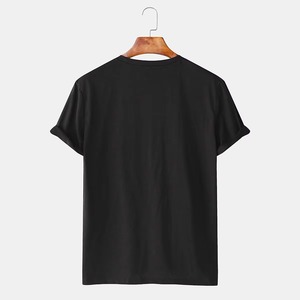 T-shirts pour hommes 100% coton, logo personnalisé, couleur unie, t-shirt décontracté pour hommes, qualité de marque - Product Image 6
