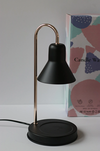 Lampe chauffe-bougie élégante en métal pour bougies en pot avec technologie de chauffage sécurisée, porte-encens et diffuseur d'aromathérapie - Product Image 2