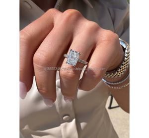 IGI/GIA Lab Grown Cut Diamond Vintage 14k Yellow Wedding/Engagement Ring Unisex Fine White Gold <b>for</b> Anniversary Party-Worthy - Product Image 2